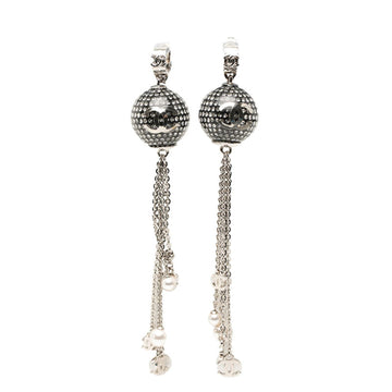 Chanel Cc Logo Ball Clip-On Earrings