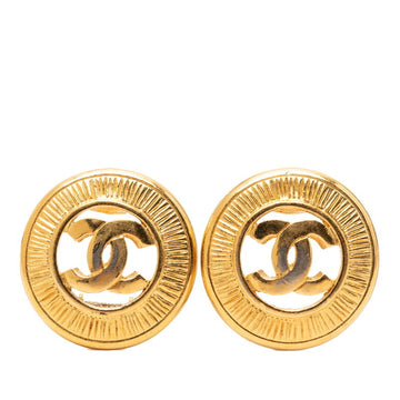 Chanel Cc Logo Clip-On Earrings Metal