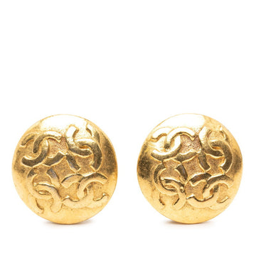 Chanel Cc Logo Clip-On Earrings Metal