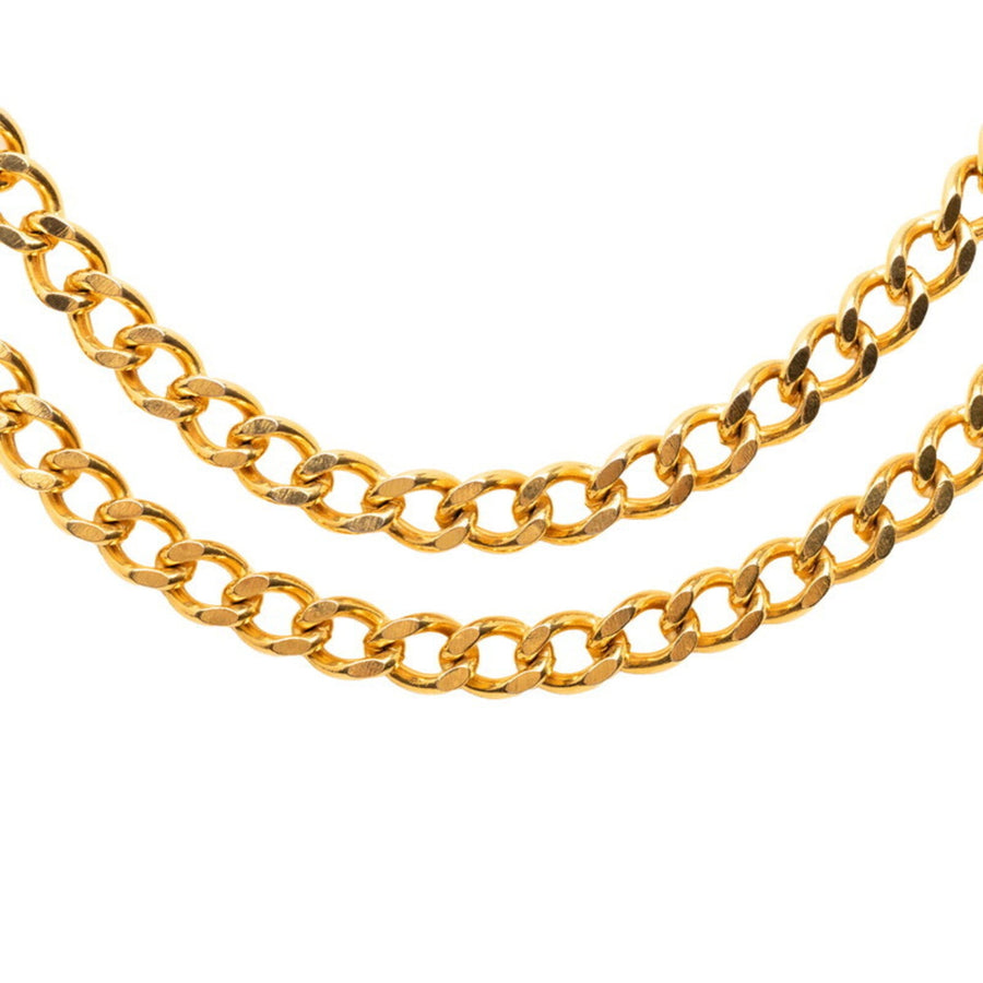 Chanel Double Chain Pendant Necklace