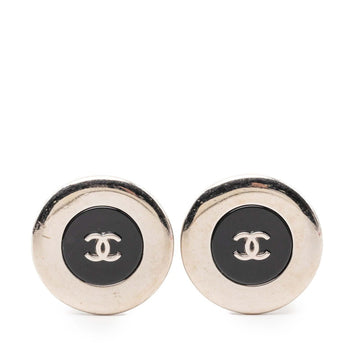 Chanel Cc Logo Round Clip-On Earrings