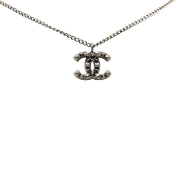 Chanel Cc Logo Pendant Necklace Metal