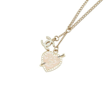 Chanel Cc Logo Heart Pendant Necklace