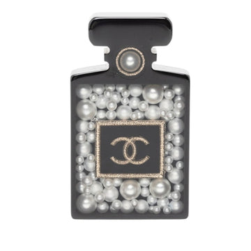 Chanel Cc Logo Brooch Gold-Tone Metal