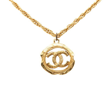Chanel Cc Logo Pendant Necklace Metal