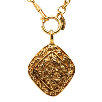 Chanel Cc Logo Pendant Necklace Metal
