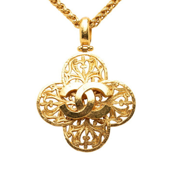 Chanel Cc Logo Pendant Necklace Metal