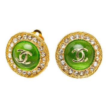 Chanel Cc Logo Round Clip-On Earrings