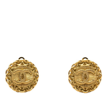 Chanel Cc Logo Clip-On Earrings Metal