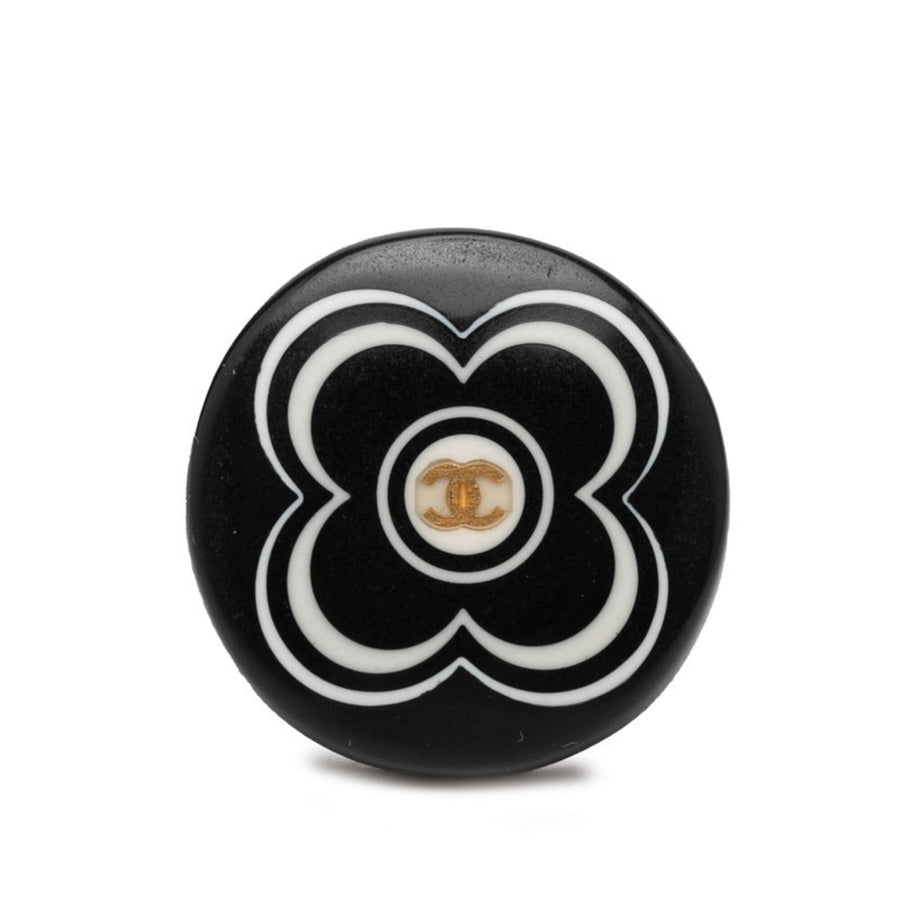 Chanel Cc Logo Flower Ring Metal