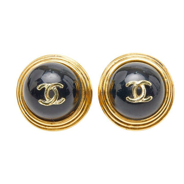 Chanel Cc Logo Round Circle Earrings