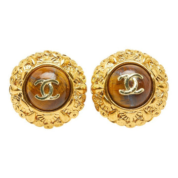 Chanel Cc Logo Clip-On Earrings Metal