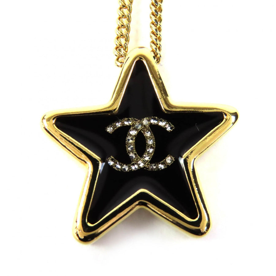 Chanel Cc Logo Star Pendant Necklace