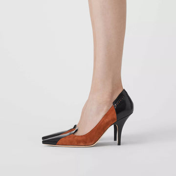 New Burberry Brown Black Women's Elmdon