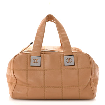 Chanel Caviar Square Stitched Bowler