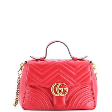 Gucci Gg Marmont Top Handle Flap Bag