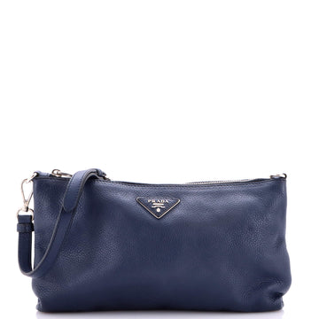 Prada Flat Zip Crossbody Bag Vitello