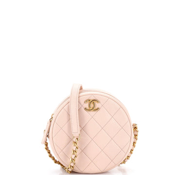 Chanel Round Chain Crossbody Bag Quilted