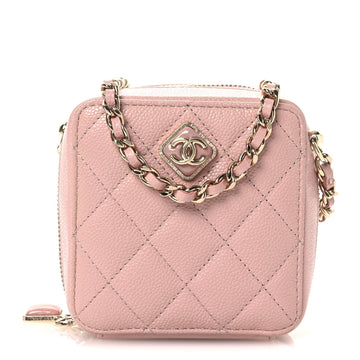 Chanel Caviar Quilted Clutch With Chain