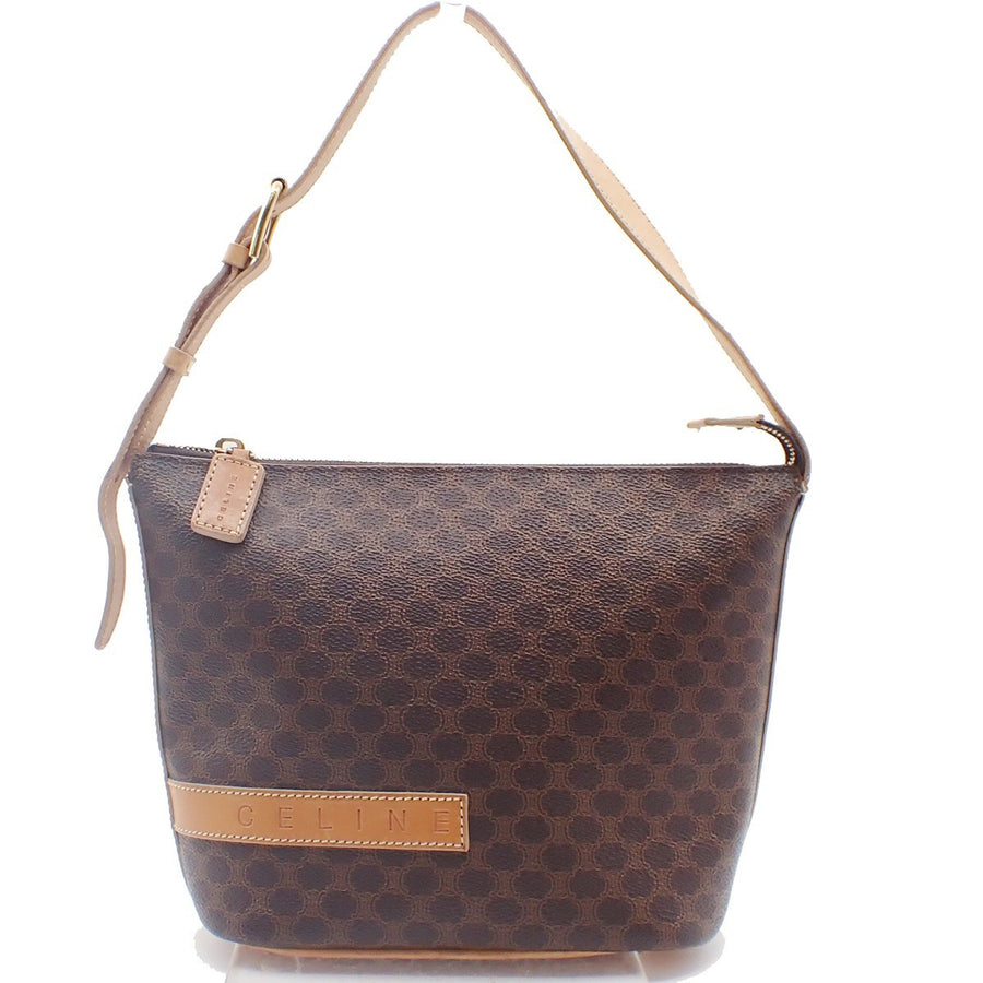 Celine Logo Macadam Pattern Shoulder Bag
