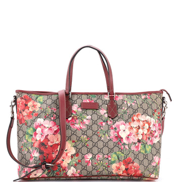 Gucci Convertible Zip Tote Blooms Print