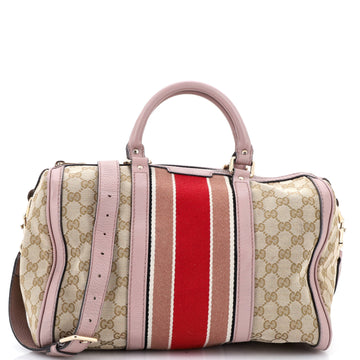 Gucci Vintage Web Boston Bag Gg Canvas