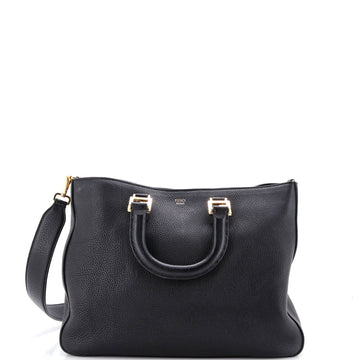 Fendi Selleria Ff Handle Tote Leather