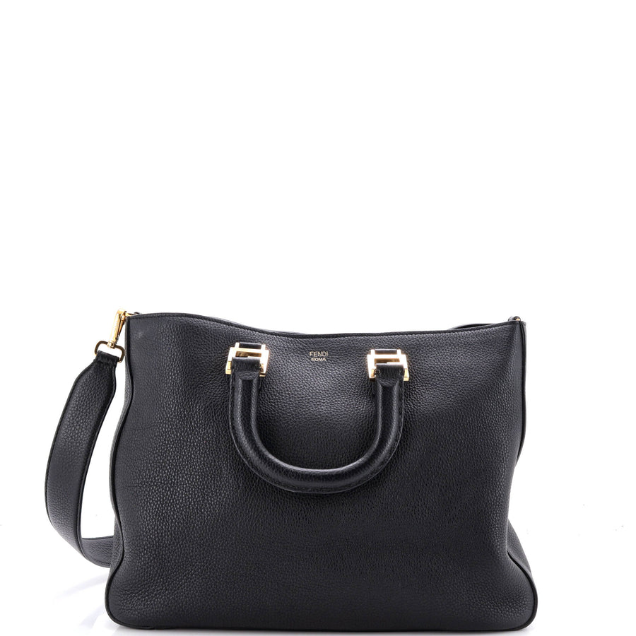 Fendi Selleria Ff Handle Tote Leather