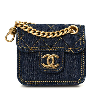 Chanel Denim Quilted Double You Flap Bag