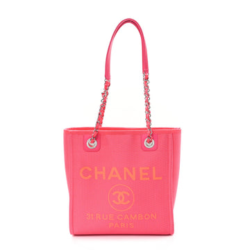 Chanel Canvas Mini Deauville Tote Pink