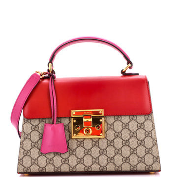 Gucci Padlock Top Handle Bag Gg Coated
