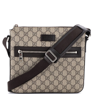 Gucci Web Strap Front Zip Messenger Bag