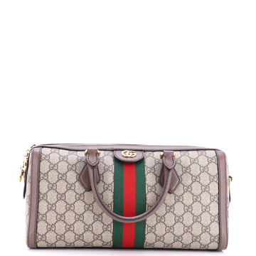 Gucci Ophidia Boston Bag Gg Coated