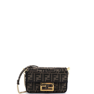 Fendi Baguette Nm Bag Zucca Canvas Mini