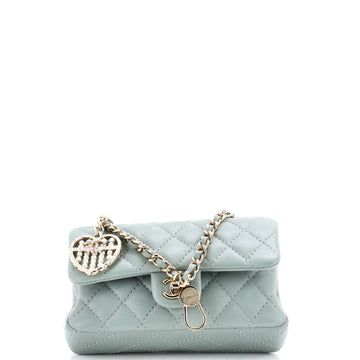 Chanel Cc Heart Charm Double Flap Hook