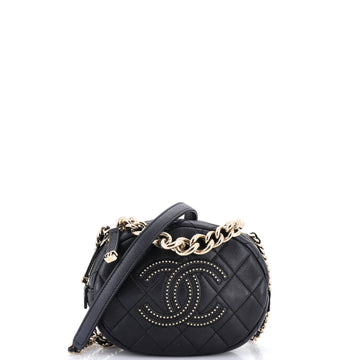 Chanel Studded Cc Round Camera Case