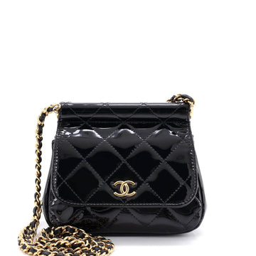 Chanel Cc Frame Flap Clutch With Chain