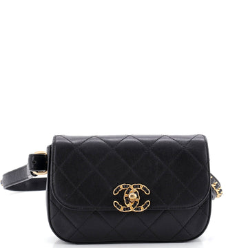 Chanel Chain Infinity Waist Bag Quilted