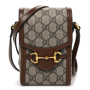 Gucci Gg Supreme Mini Horsebit Crossbody