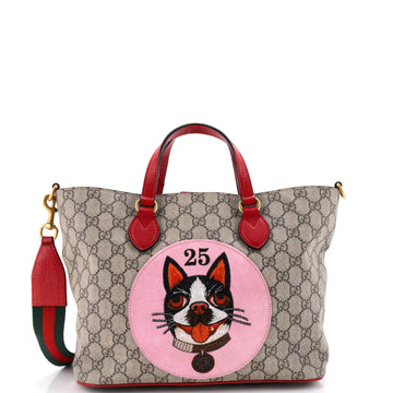 Gucci Convertible Soft Tote Gg Coated