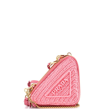 Prada Triangle Logo Zip Around Shoulder