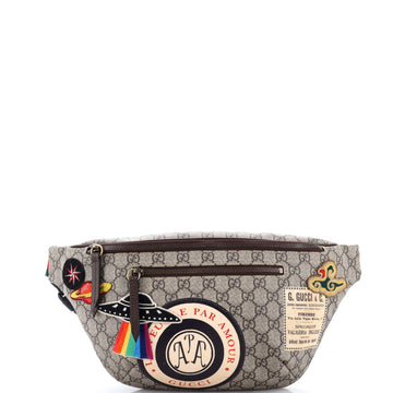 Gucci Courrier Zip Belt Bag Gg Coated