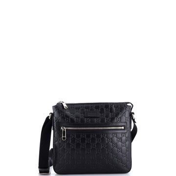 Signature Zip Messenger Bag Guccissima