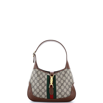 Gucci Jackie Hobo Gg Coated Canvas Small