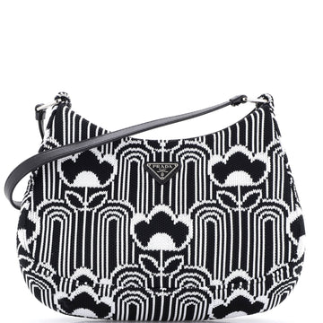 Prada Cleo Shoulder Bag Jacquard Knit