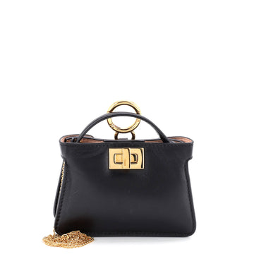 Fendi Peekaboo Bag Charm Leather Nano