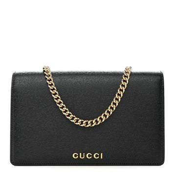 Gucci Textured Calfskin Script Logo