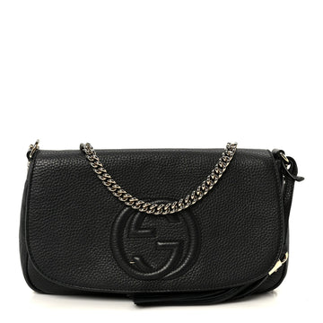 Gucci Pebbled Calfskin Medium Soho Flap