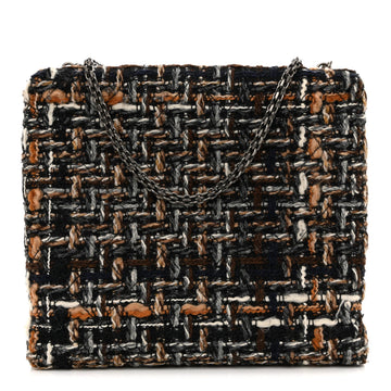 Chanel Tweed Kisslock Minaudiere Black