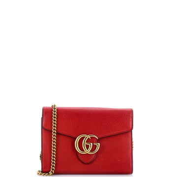 Gucci Gg Marmont Chain Wallet Leather